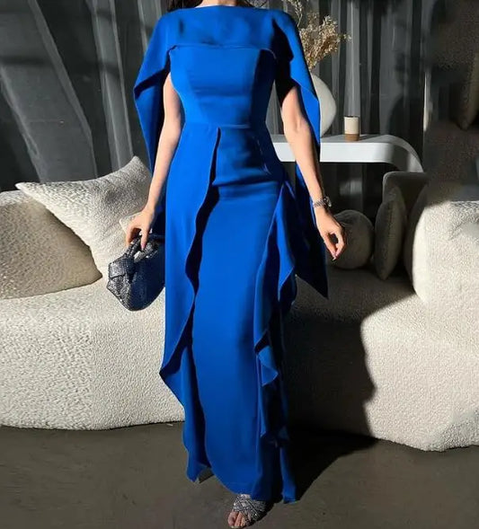 Elegant Long Ruffled Dress