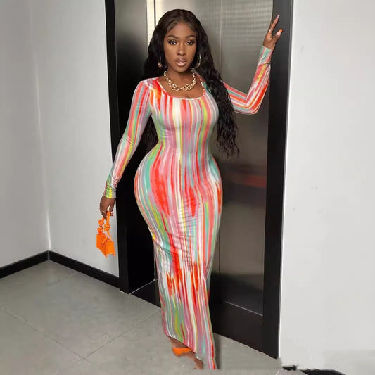 Slim Fit Long Sleeve Dress